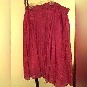 Torrid Red Tulle A-Line Midi Skirt